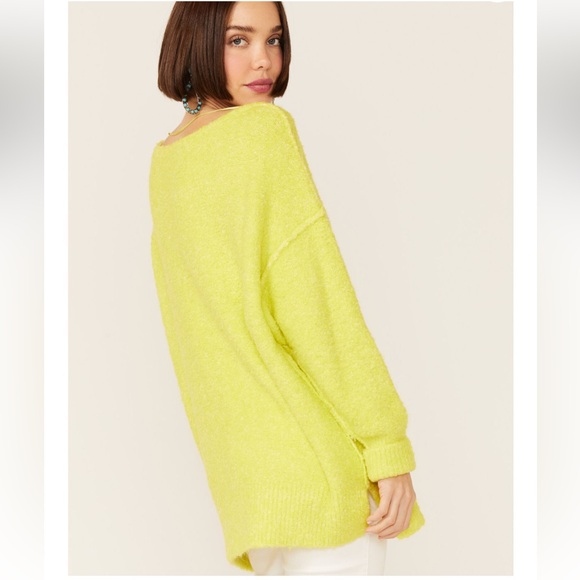 Free People Moira Sloucy Oversized Tunic in Citron Sun Size L - Picture 9 of 11